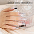 RARJSM Metallic Silver Gel Liner Nail Art, 3D Mirror Chrome Effect Gel Polish 8ml with Thin Brush for Home Salon DIY