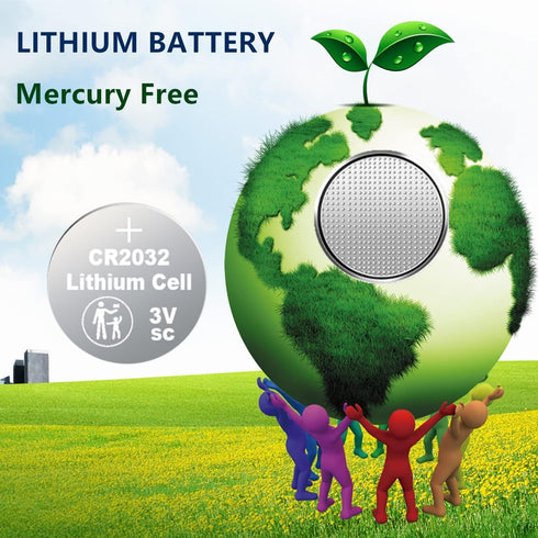 CR2032 Battery 3V Lithium Button Cell Coin, 50 pcs Pack, 2032 Battery