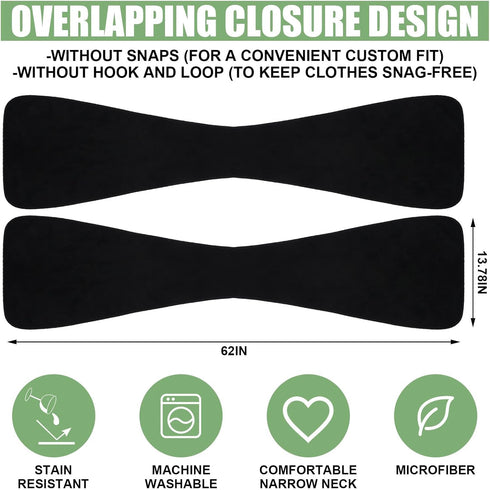 Silicherry 6 Pcs Adult Bibs Scarf for Eating Dignity Dining Protectors Scarf Bibs for Elderly Senior Citizens