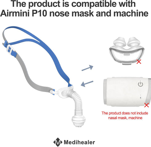 P10 Set P10 P10, Medihealer Connector for AirMini, Including Connector for Airmini and Headgear Compatible with Airfit
