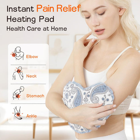 Heating Pad Microwavable Reusable Heat Pack for Neck, Shoulder, Cramps, Back Pain Relief, Lavender Self-Care Gifts