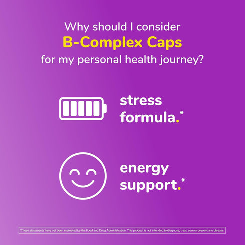 Twinlab Stress B-Complex Caps - Complete B-Complex & 1000 mg Vitamin C - Energy Support Supplement - 100 Capsules