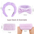 VELSCRUN 6 Pack Spa Headband, Makeup Headband, Purple Sponge Hair Band for Washing Face and Gifts