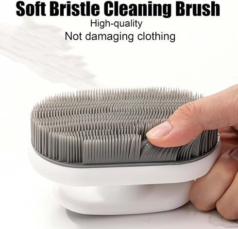 2Pcs Soft Bristle Cleaning Brush: Silicone Laundry Stain Brush for Cleaning Laundry, Comfort Grip Household Washing