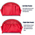 Hekyip Half Moon Cosmetic Bag, Portable Waterproof Makeup Pouch for Girls Women, Small (INNER RED)