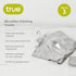 Set 3 True Microfiber Towels, Wine Glass Polishing Cloths, Streak Free Microfiber Cloth and Lint Free Towels, Grey