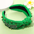St. Patrick's Day Headband for Women, Green Shamrock Headband with Crystal Rhinestone, Lucky Irish Holiday