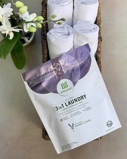 Grab Green 3-in-1 Laundry Detergent Pods, 24 Count, Lavender Vanilla Scent
