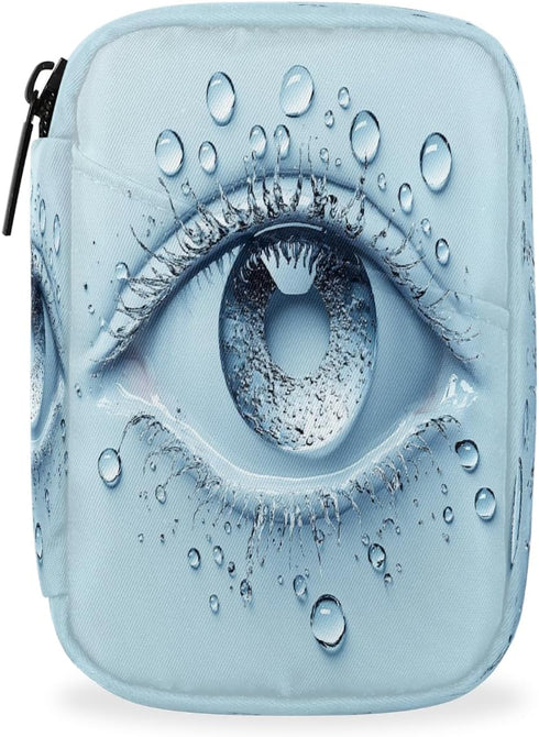 Skerhhux Abstract Art Eyes Pill Case Travel Pill Organizer Weekly 7 Day Portable