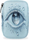 Skerhhux Abstract Art Eyes Pill Case Travel Pill Organizer Weekly 7 Day Portable