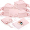 40 Pieces Pink Microfiber Jewelry Pouch, 8 x 8 cm Luxury Small Gift Bag with String for Earrings, Necklace, Ring