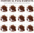 KKTech Pack of 15 Hair Nets, Invisible Elastic Edge Mesh, 50cm (Coffee)