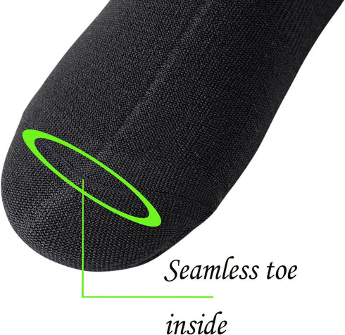 Seamless 9-11,3 Yomandamor Over the Calf Cotton Compression Socks for Women Diabetic Sock Size Pairs