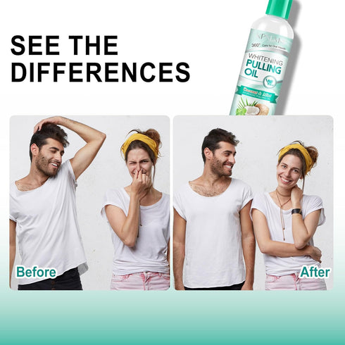 Coconut Mint Oil Pulling Mouthwash, 8 Fl Oz, Natural Coconut Oil, Fresh Breath, Daily Oral Care, White Teeth