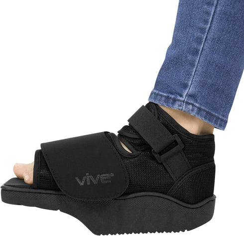 Vive Offloading Post-Op Shoe - Forefront Wedge Boot for Broken Toe Injury, Non Weight Bearing Medical Recovery