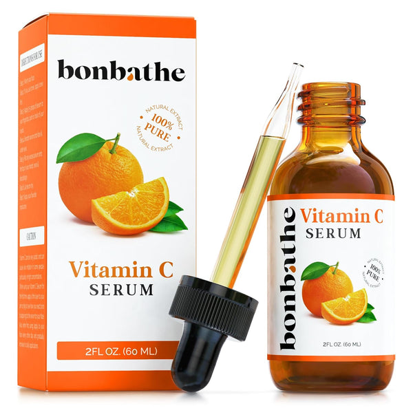 Vitamin C Serum for Face - 2oz Natural Anti-Aging Moisturizer, Brightening Dark Spot Remover with Hyaluronic Acid,