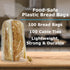 Bread Bags with Ties, 100 Clear Reusable Bags and 100 Ties