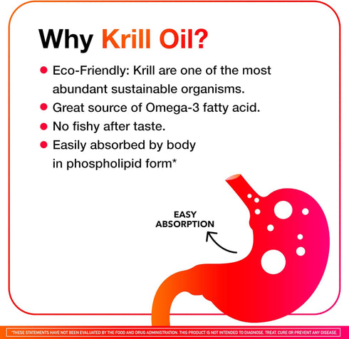 MegaRed Antarctic Krill Oil 750mg, Omega 3 Fatty Acid Supplement, Ultra Concentrate EPA & DHA Softgels, Antioxidant