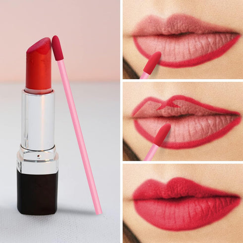 Pink Lip Wands Applicators Disposable, Vaincre 500PCS Lip Brush & Makeup Applicator Beauty Tool Kits