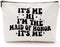 It's Me I'm the Maid of Honor Gift, Bachelorette Party Makeup Bag for Besties Friends, Cosmetic Purse for Women