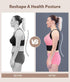 URSEXYLY Posture Corrector for Women - Adjustable Upper Back Brace Support for Pain Relief (M/L, Black)