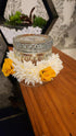 Traditional Indian Hair Accessories White Gajra with Yellow Rose Artificial Flower Jewelry for Women Party Wear
