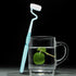 Soft S-Shaped Manual Toothbrush for Adults - Nano Floss Bristles Vertical Tooth Brush (1 Green)