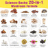20 in 1 Mushroom Powder Supplement, 5000mg for Mushroom Coffee - Lions Mane, Reishi, Cordyceps, Turkey Tail & Herbs,