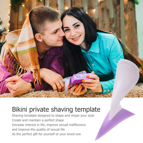 Intimate Pube Hair Trimmer Set for Women, 3 Handy Razors & Silk Storage Bag - Easy Bikini Grooming Tool (Three Shaped