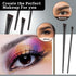 10 Pcs Angled Eyebrow Eyeliner Brush Set, Flat Applicator, Ultra Thin Angled Eyeliner Eyeshadow Makeup Brush