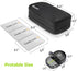 AUVON Canvas Bag Travel Pill Organizer, Large AM/PM Weekly Pill Box with Portable Black Zipper Cloth Bag