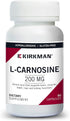 Kirkman L-Carnosine 200 mg, Hypoallergenic, 90 Vegetarian Capsules, Gluten Free