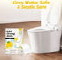 Toilet Cleaning Sheets - Plastic-Free, Liquidless Toilet Bowl Cleaner Strips, 80 Cleans, Lemon Scent