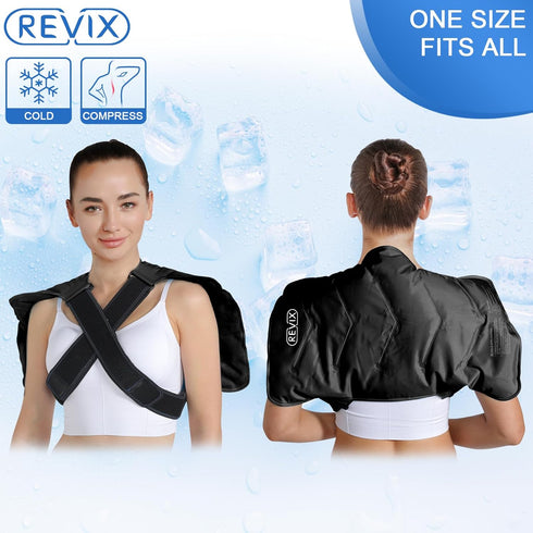REVIX Extra Large Ice Pack for Back Pain Relief, Reusable Gel Ice Packs for Back, Hip, Leg Swelling, Bruises, Sprains,