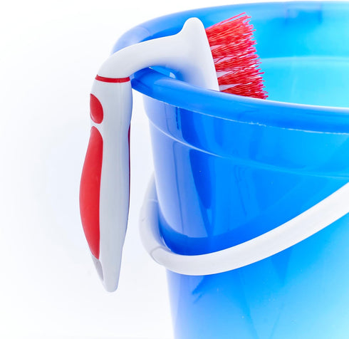 Superio Grout Brush, Dish Brush, Shower Scrubber Cleaning Brush, Stiff Bristles, Comfort Grip Handle,Red Brush Cleaner