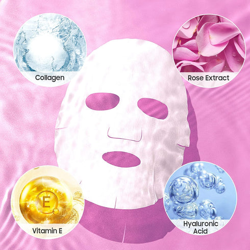 Jakuva 12PCS Deeply Moisturizing Facial Masks, Collagen Face Mask Patches for Anti-Aging Skincare