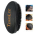 Premium Beech and Black Mix Bristle Wave Brush for Men's Hair Styling - Curved Medium Hard Brush