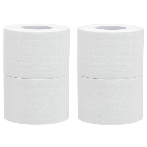 Iconikal 4-Pack White Athletic Tape, Easy Tear Sports Tape, 1.5” x 24 Feet Each Roll, Extra Strong, No Sticky Residue