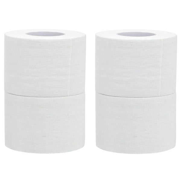 Iconikal 4-Pack White Athletic Tape, Easy Tear Sports Tape, 1.5” x 24 Feet Each Roll, Extra Strong, No Sticky Residue