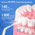 H2ofloss Portable Water Dental Flosser with 5 Modes, 6 Replaceable Jet Tips, Rechargeable, IPX7 Waterproof, 300ml