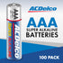 Powermax 10-Year Packaging, 100 Count ACDelco AAA Batteries, Maximum Power Super Alkaline Battery, Shelf Life