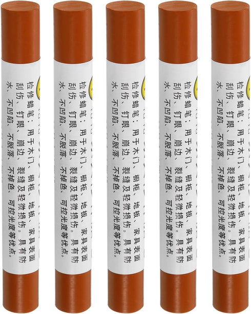 uxcell Furniture Repair Crayons, 5Pcs - Wood Wax Filler Stick for Scratches, Holes on Tables and Wooden Floors