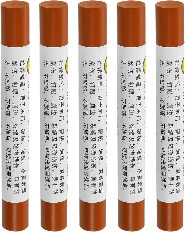 uxcell Furniture Repair Crayons, 5Pcs - Wood Wax Filler Stick for Scratches, Holes on Tables and Wooden Floors