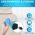 Fabric Shaver Lint Remover, AW union USB Powered Lint Shaver with 70" Cord and 2 Replacement Blades - Blue