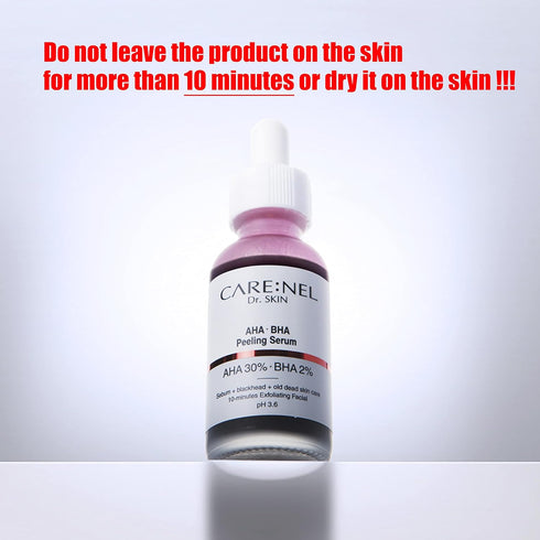 Peeling Solution AHA BHA Serum, Korean Skin Care Exfoliating & Hyaluronic Acid Night Treatment for Anti Aging (30ml)