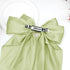 Large Olive Green Hair Bows for Women, Silky Satin Hair Clips, Long Tail Oversize Hair Barrettes