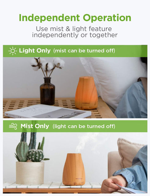InnoGear Essential Oil Diffuser, Premium 5-in-1 Aromatherapy Diffuser, Air Desk Humidifier for Bedroom, Yellow