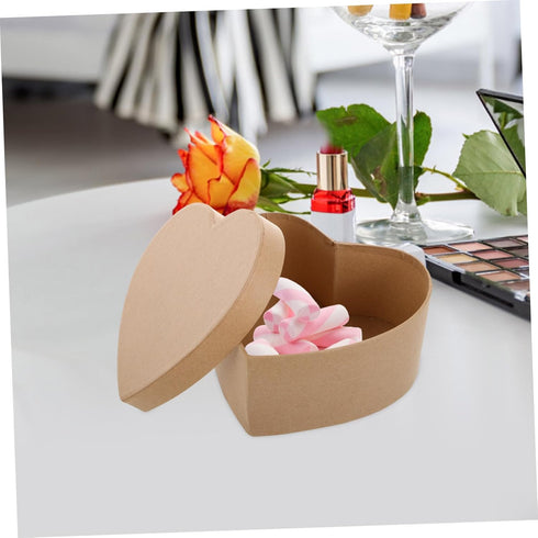Set 3-Piece Toyvian Heart-Shaped DIY Cardboard Box for Valentine's Day Creative Crafting Storage for Chocolates
