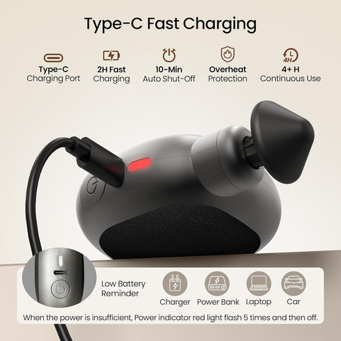 Naplor 4 Pocket Mini Massage Gun, Mothers Day Gifts, Small Portable Massager for Travel | Quiet Handheld Electric