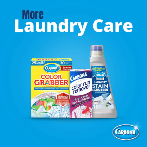 Carbona Laundry Stain Scrubber, Bio-Enzyme Stain Remover, Eliminates Fat, Oil, Blood, and More, 8.4 Fl Oz